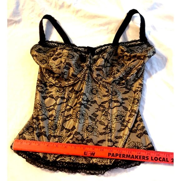 Fantasie 34 GG Corset New With Tags Sexy Lingerie See-through Back Lace Elastic - Picture 5 of 10